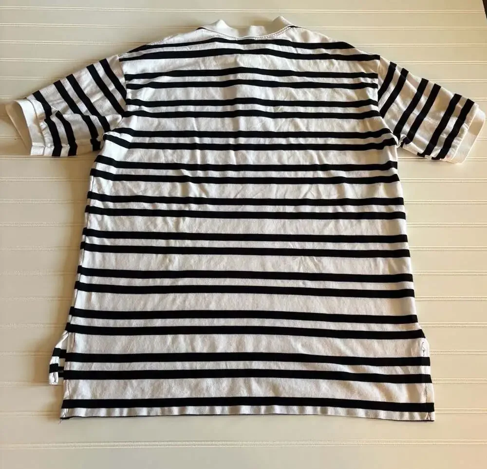 Polo by Ralph Lauren Striped Polo Shirt White Black 3XB Big